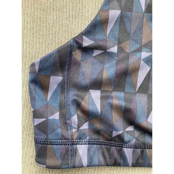 Lululemon Sports Bra Geo Print 12 Cross Strap Active Yoga Exercise - Picture 2 of 5
